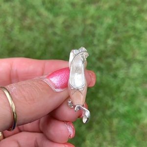 Raine 3D Ballerina Slipper Sterling Silver Pin